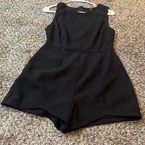 Black pleated romper